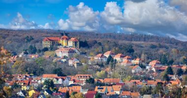 Stadt Ballenstedt mit Blick auf die Burg