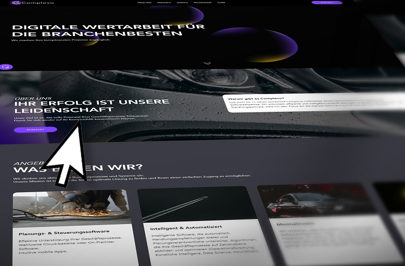 Screenshot Relaunch Website complevo.de